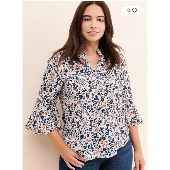 ASTR The Label Mini Floral Belle Sleeve Blouse Womens Small - Picture 1 of 8